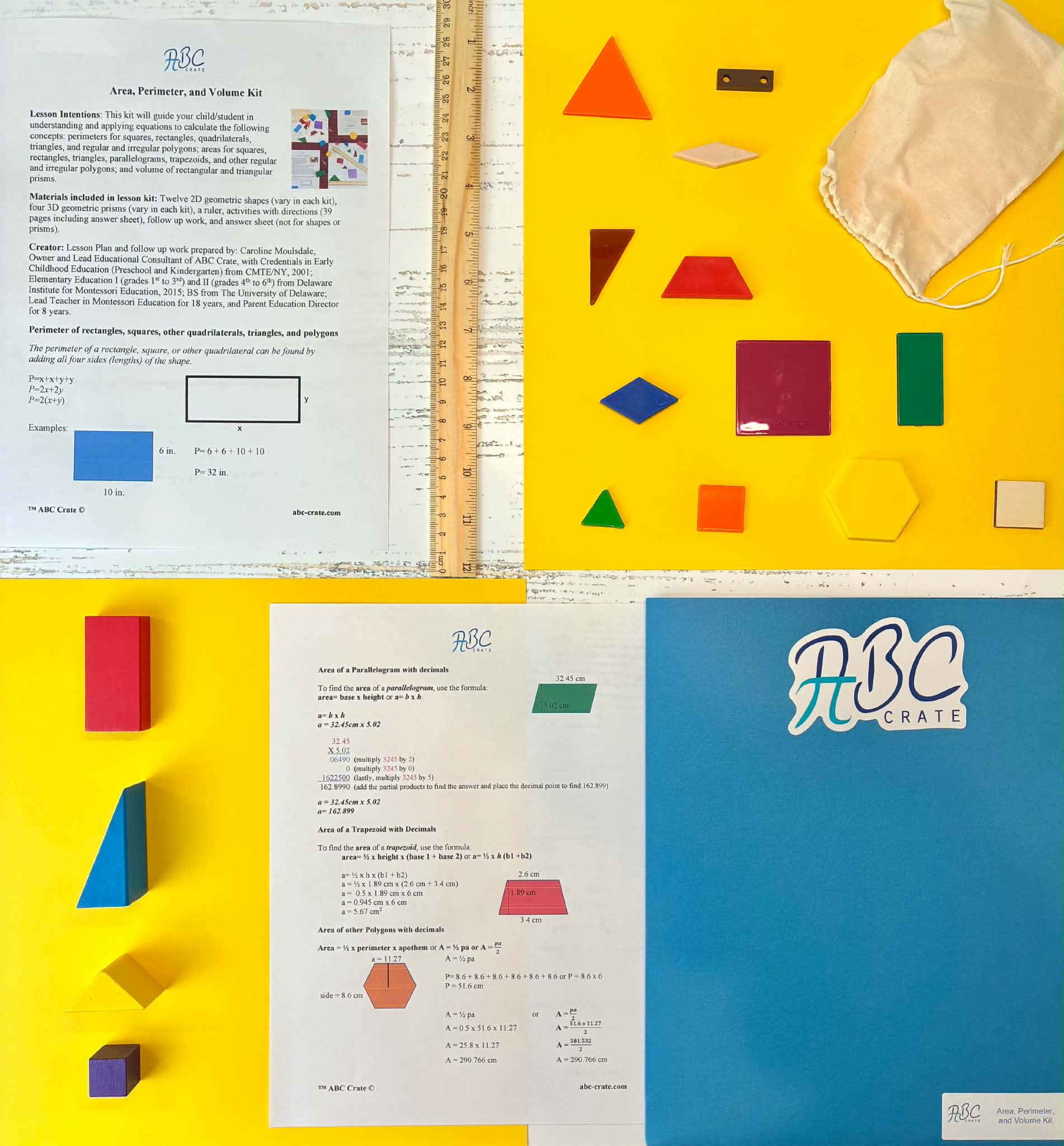 Perimeter, Area, and Volume Kit