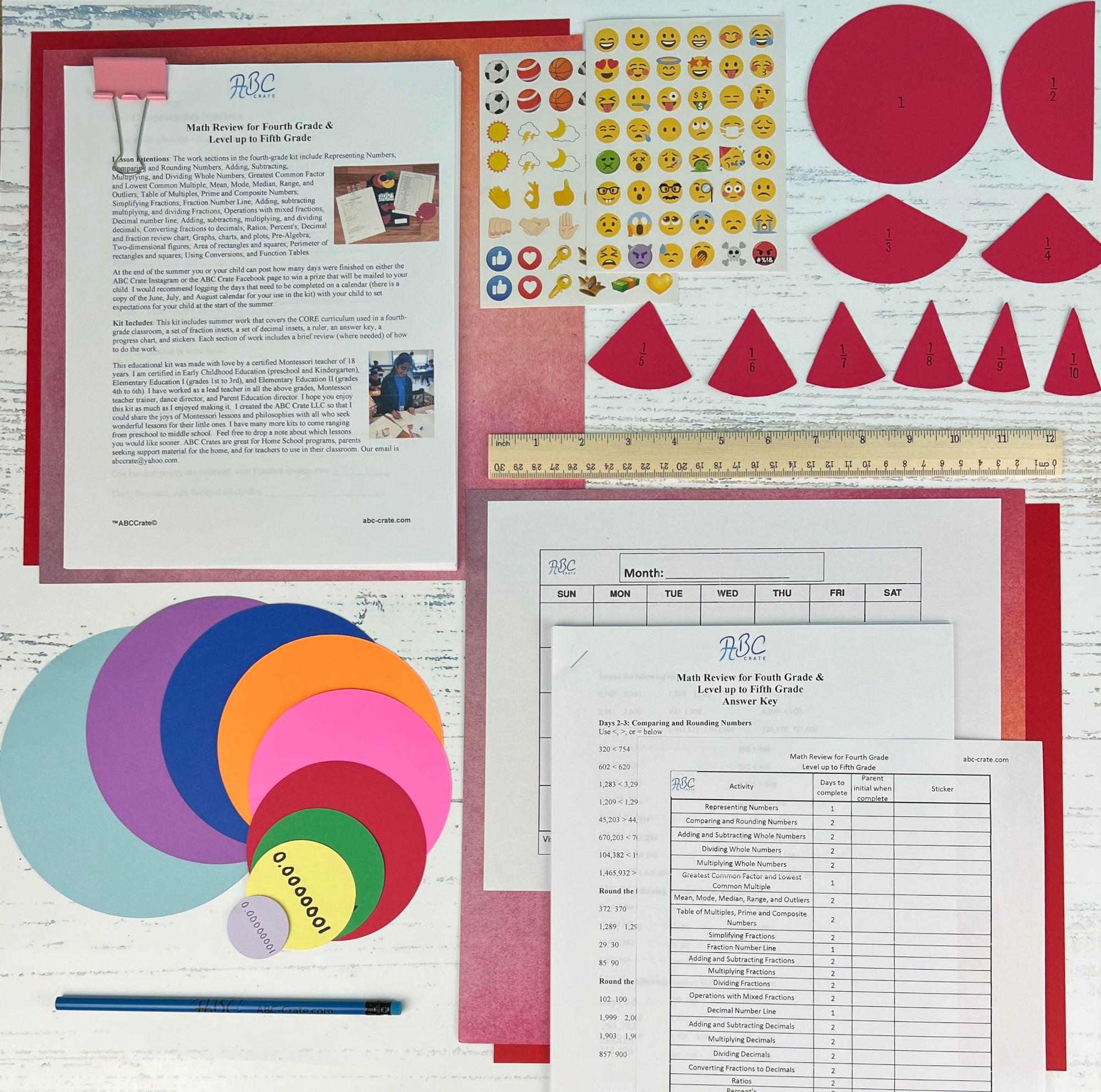 Fourth Grade Review and Level Up to Fifth Grade Kit