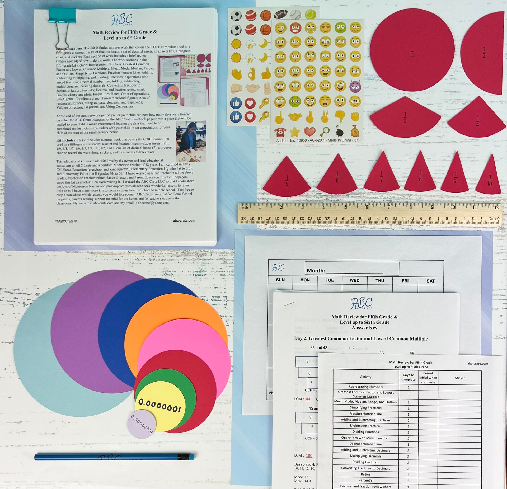 Fifth Grade Math Review & Level up to Sixth Grade Kit