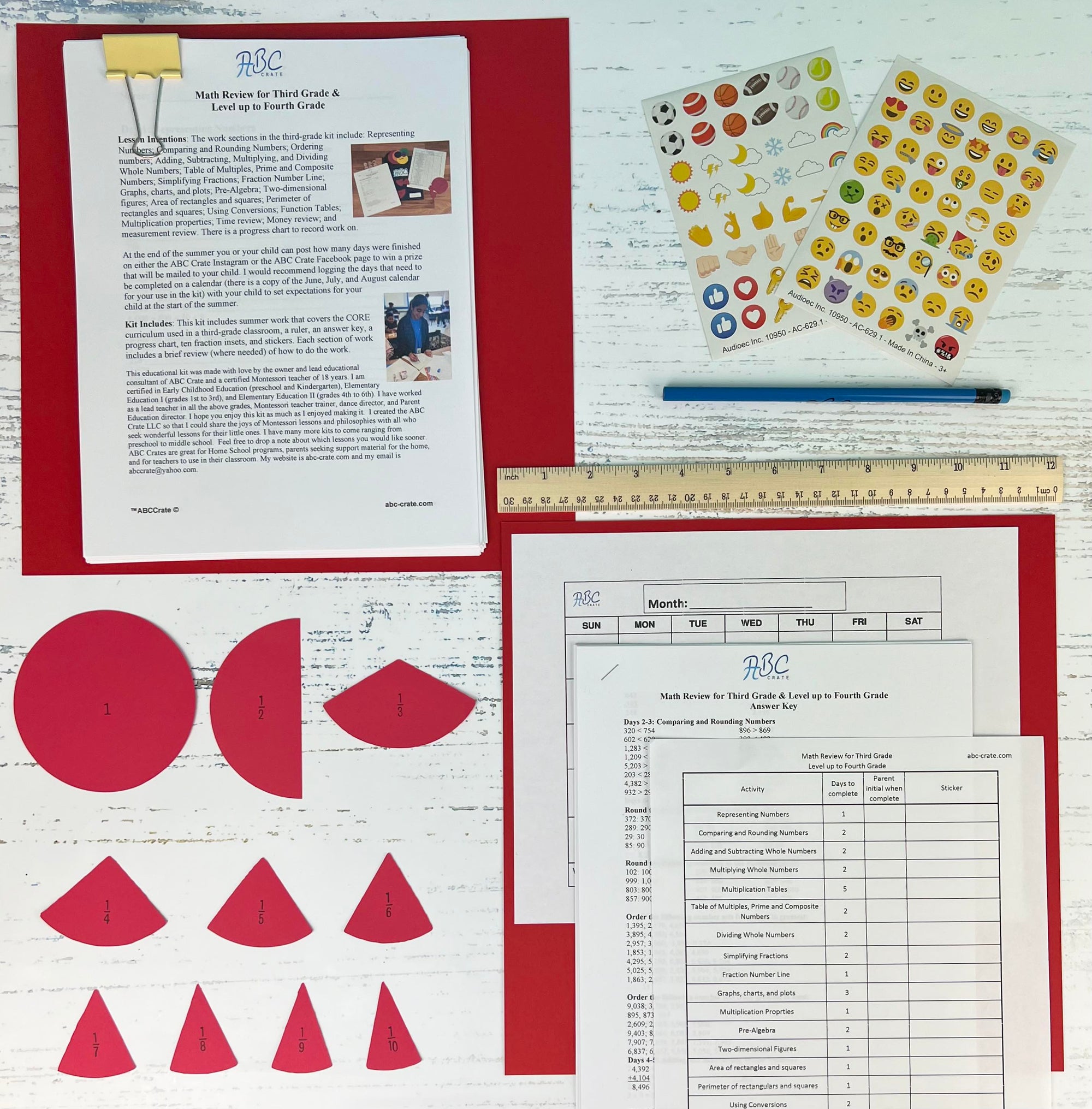 Third Grade Math Packet and Level Up to Fourth Grade Kit