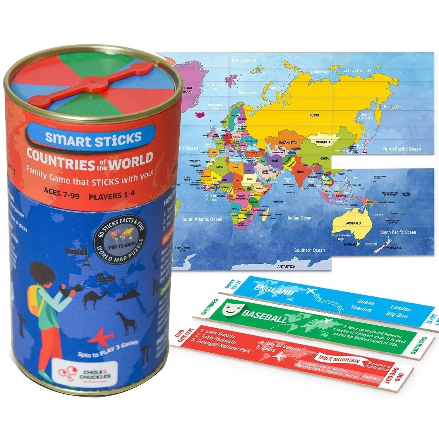 Chalk &amp; Chuckles Geography SMART STICKS