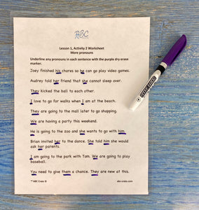 Grammar Set 3 Kit: Pronouns, Conjunctions, and Interjections