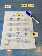 Phonograms Kit 2 “o” sounds:  ow, oe, oa, long “o”, and o with silent e