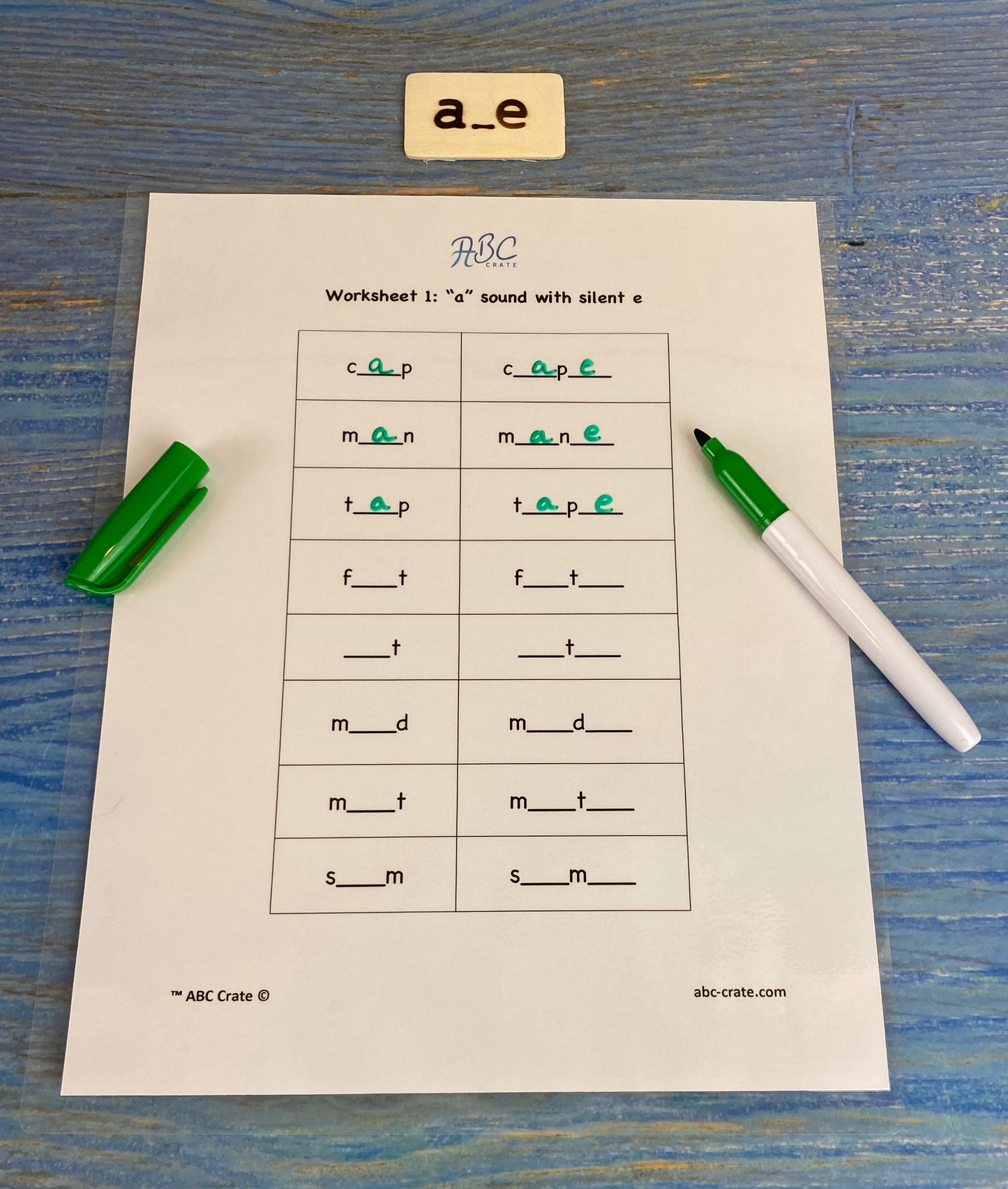 Phonograms Kit 1: “a” sounds,  a, ae, ey, ay, a with silent e, ei, and eigh