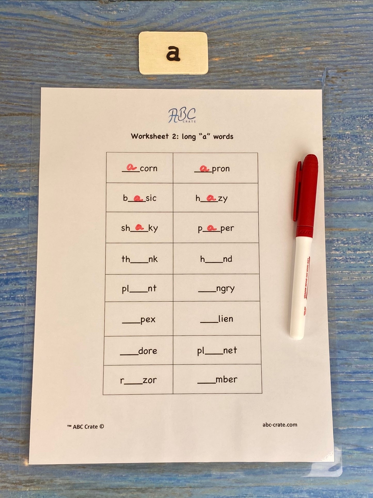 Phonograms Kit 1: “a” sounds,  a, ae, ey, ay, a with silent e, ei, and eigh