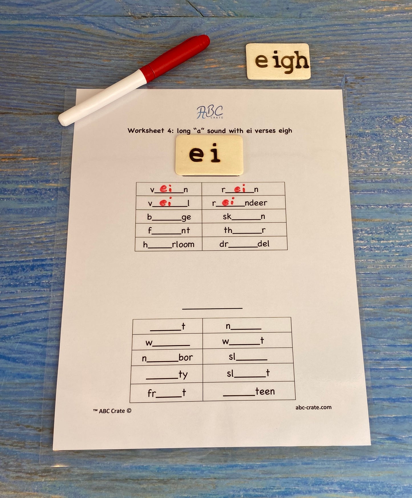 Phonograms Kit 1: “a” sounds,  a, ae, ey, ay, a with silent e, ei, and eigh