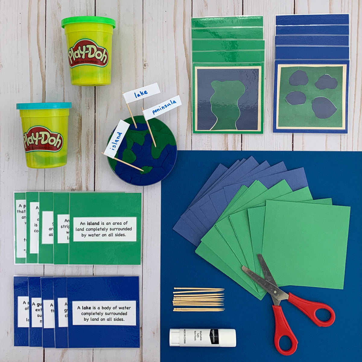 Geography Kit 1: Land and Water Forms – ABC Crate