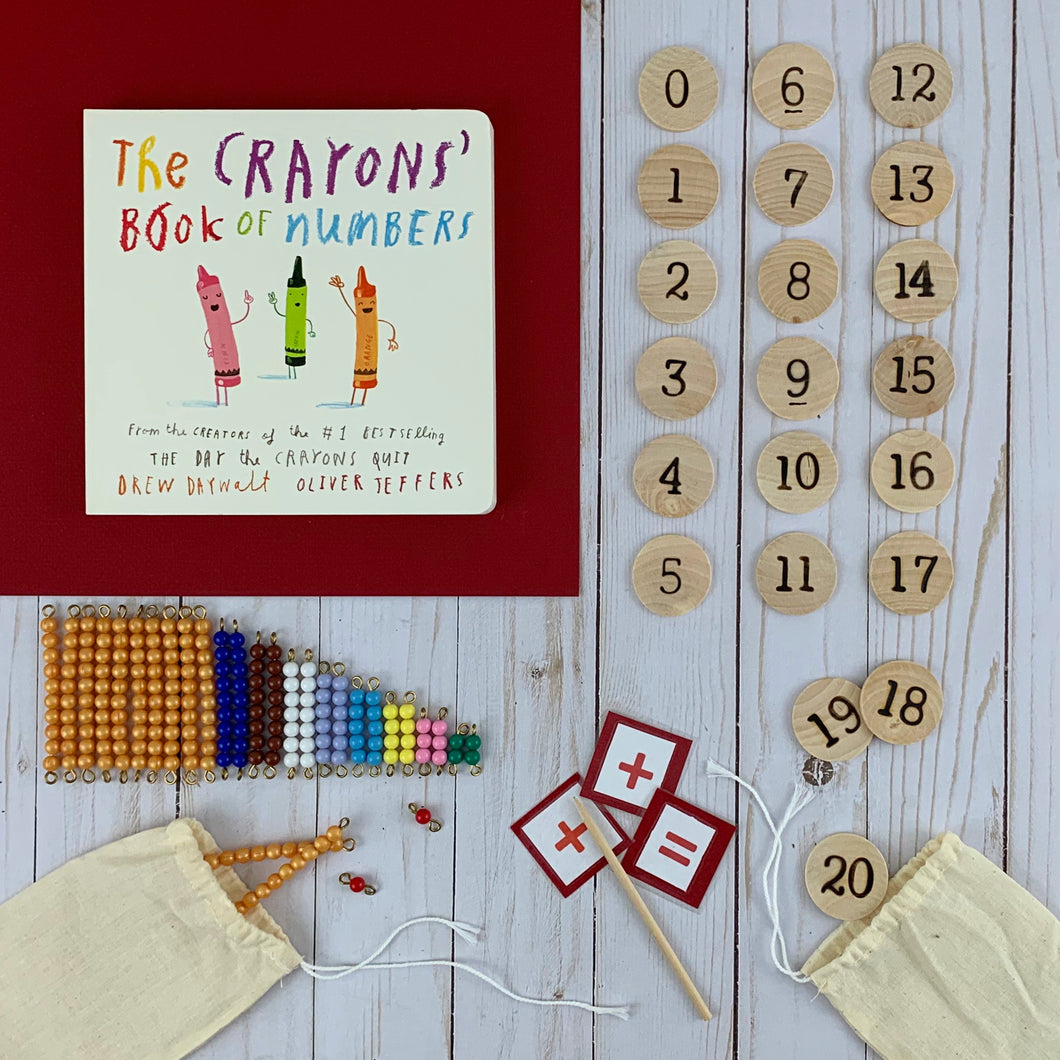 Math Activities for Numerals 0-20 for ages 3-7, materials and plans